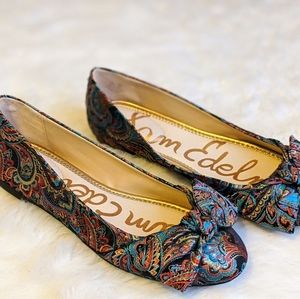 Paisley print ballet flats